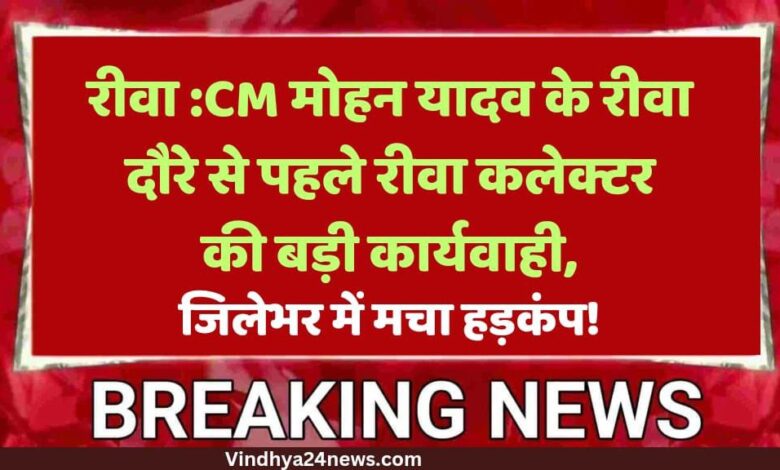 Rewa news: Before CM Mohan Yadav's Rewa tour, blame fell on three officials,