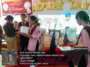 Rewa news: The college honored the girl students who returned from the state level camp-